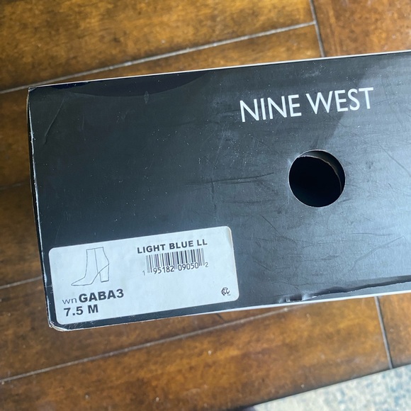 Nine West Blue Ankle Booties with Croc Texture - Picture 6 of 6